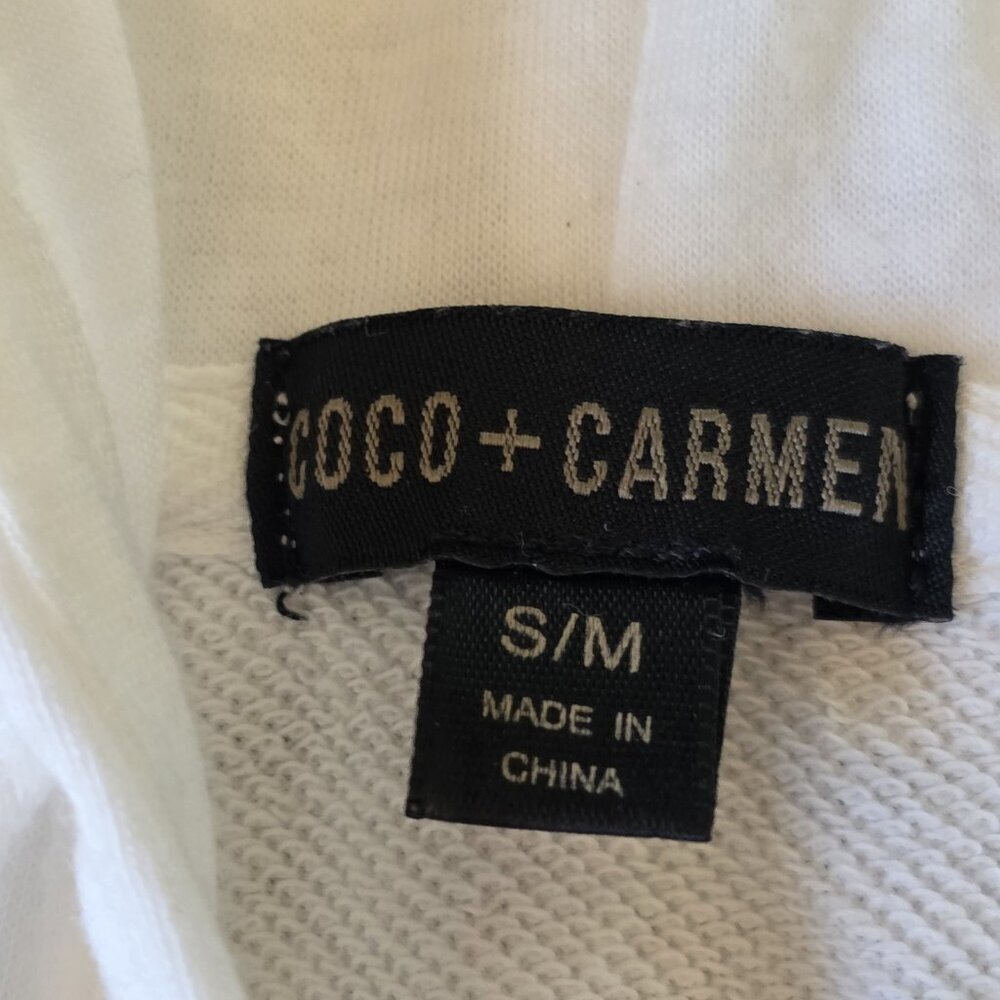 Coco + Carmen Hooded Sweatshirt With Six Stripes Unisex Size S/M - Picture 5 of 10